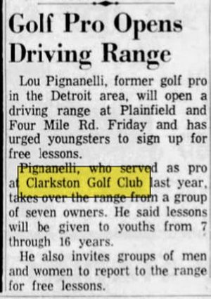Clarkston Golf Club - Jun 19 1963 Ad (newer photo)